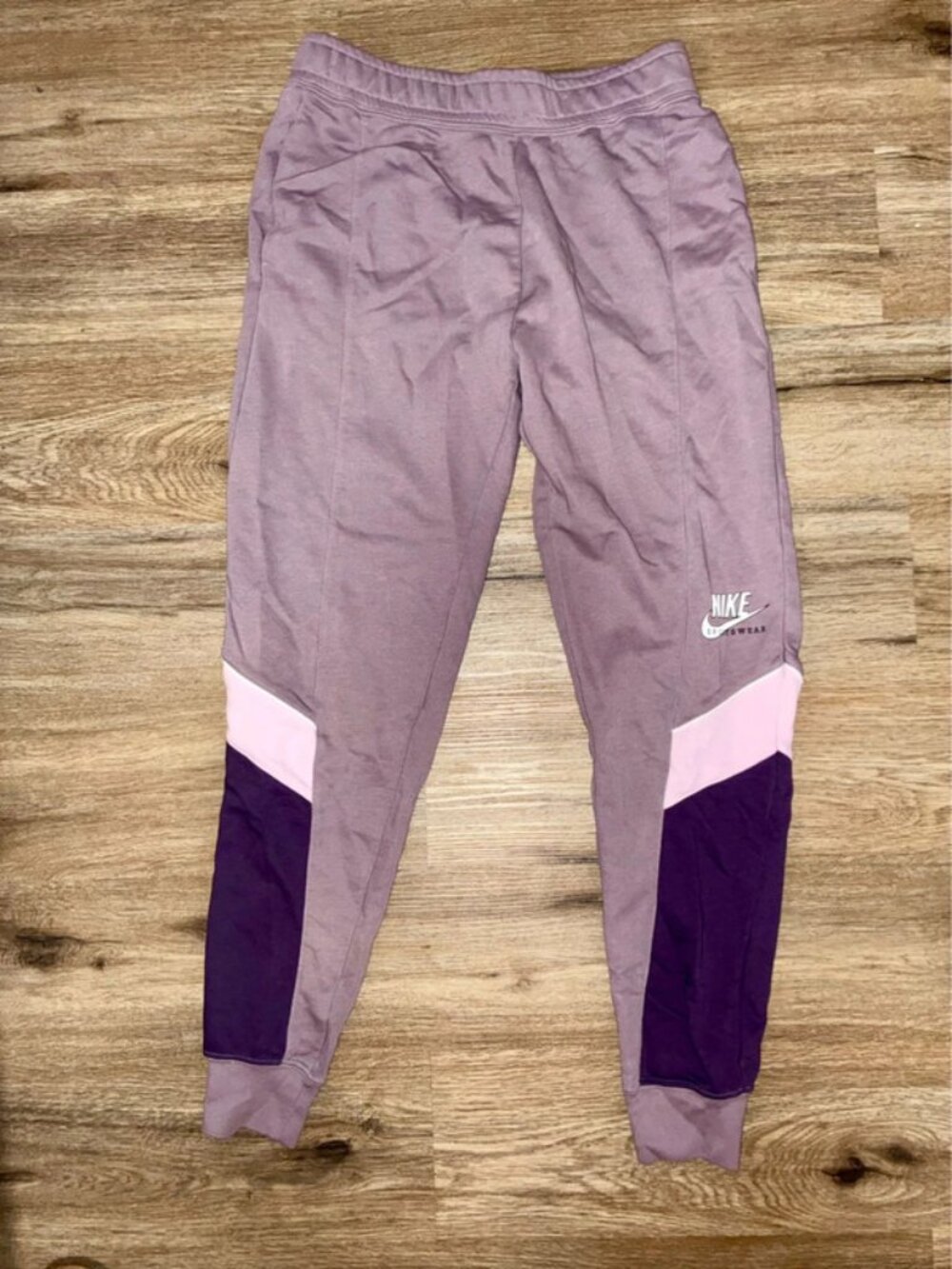 NIKE Joggers Short Sleeve Pants Purple Size S